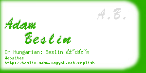 adam beslin business card